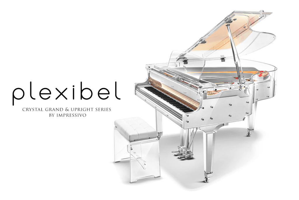 plexibel grand, piano trong suot, crystal piano