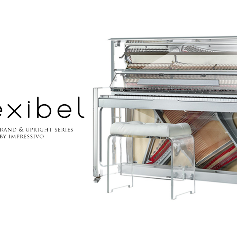 plexibel upright, piano trong suot, crystal piano